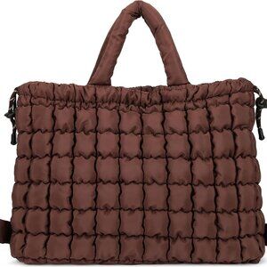 Quilted Puffer Tote Bag Women Large Light Travel Shoulder Crossbody